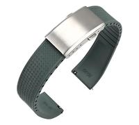 TLCBAZCF Classico sgancio rapido compatibile con cinturino in gomma FKM Bracciale pieghevole universale in acciaio inossidabile da 20-22 mm(01,20mm)