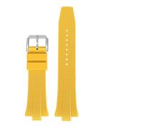 TLCBAZCF Compatibile con cinturino for orologio in caucciù fluorurato FKM da 9 mm Compatibile con la collezione Citizen TSUYOSA NJ0150 NJ0151ME Cinturini in silicone Uomo Donna Bracciale(Yellow)
