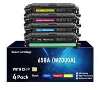 TLCGQF Cartuccia Toner H658A Ad Alta Resa Per HP Color Laserjet Enterprise M751dn M751n Series Supplies W2000A W2001A W2003A W2002A Include Chip,4color