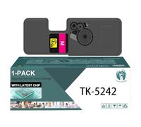 TLCGQF Cartuccia toner sostituibile TK-5242 ad alta resa, compatibile con Kyocera ECOSYS M5526cdn M5526cdw P5026cdn P5026cdw cartuccia stampante 4000 pagine, magenta
