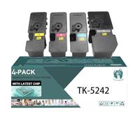 TLCGQF Cartuccia toner sostituibile TK-5242 ad alto rendimento, compatibile con Kyocera ECOSYS M5526cdn M5526cdw P5026cdn P5026cdw Cartuccia stampante 4000 pagine,4 colori