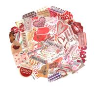 TLDBATICE 100Pezzi Graffiti Amore Stickers, Adesivi Stickers Aesthetic Eleganti Adesivi Per Computer Portatili Bottiglie D'Acqua Moto e Altro Ancora per Rosso