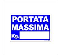 TLDSHOP® - Cartello Segnaletico in FOREX (spessore 5mm) - Dimensine 40x30cm - Segnaletica di sicurezza - Pezzi 1: (PORTATA MASSIMA)