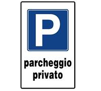 TLDSHOP® - CARTELLO SEGNALETICO in PVC “PARCHEGGIO PRIVATO”- Misure: 30x20-1 Pz