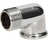 TLDSHOP® - Raccordo Acqua GOMITO A 90° MASCHIO/FEMMINA - RACCORDO CURVO - in OTTONE - Varie Misure: (1" x 1" CROMATO)