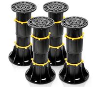 Tlence Confezione da 4 gambe di supporto per letto, altezza regolabile da 21,5 a 33 cm, supporto per doghe centrali per letto, palo di ricambio per telaio del letto, kit di parti di rinforzo per