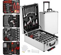 TLGREEN Cassetta Attrezzi 799 pezzi Trolley, Valigetta Attrezzi Alluminio | Attrezzi da Lavoro Kit di Riparazione per Fai da te, Set di Attrezzi Robusto Completo per Garage, Casa, Fai-da-te e Auto
