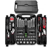 TLGREEN Cassetta Attrezzi 95 pezzi Set Attrezzi Completa Valigia Utensili | con Custodia in Plastica, Kit di Attrezzi Riparazioni Quotidiane Fai da te Meccanica Strumenti, Valigia Utensili (rosso)
