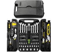 TLGREEN Cassetta Attrezzi 95 pezzi Set Attrezzi Completa Valigia Utensili | con Custodia in Plastica, Kit di Attrezzi Riparazioni Quotidiane Fai da te Meccanica Strumenti, Valigia Utensili (giallo)