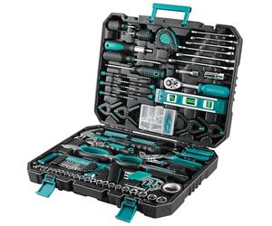 TLGREEN Cassetta Set di Attrezzi Manuali 198 Pezzi, Cacciaviti con Chiave a Cricchetto, Portatile per Casa e Riparazione Auto con 10pcs viti