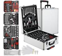 TLGREEN Set di Attrezzi 799 pezzi, Cassetta degli Attrezzi in Valigetta di Alluminio con Ruote, Kit di Riparazione per Fai da te, Strumenti Professionali Set Completo per Casa, Auto, Garage