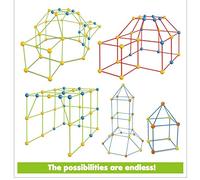 TLHWIN Kids Fort Building Kit Costruzione di giocattoli educativi Tunnel Tenda Giocattolo Set Apprendimento Fai Da Te Kit Costruzione Giocattoli Regalo Di Compleanno (157PCS)