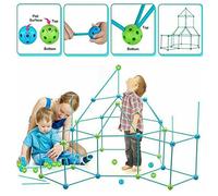 TLHWIN Kids Fort Building Kit Costruzione di giocattoli educativi Tunnel Tenda Giocattolo Set Apprendimento Fai Da Te Kit Costruzione Giocattoli Regalo Di Compleanno (88PCS)