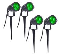 Tlily 4Pcs LED Garden Lights 3W 220V Faretto per Esterni IP65 Lampada Decorativa per Giardini da Giardino Impermeabile Verde