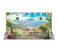 Tlilyy 210 X 150 Cm Foto di Gruppo Stile Europeo Paesaggio Portatile Festa Raccolta Fotografia Sfondo Tessuto, F