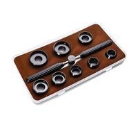 Tlilyy 9 Pezzi Kit di Strumenti per Orologi 5537 Set di Rimozione Apri Coperchio Della Posteriore 'Orologio Chiave e 8 Stampi Parte Accessori per la Riparazione 'Orologio