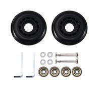Tlilyy Bagagli Valigia Ruote Ricambio Accessori Parti 60x18mm Ecologico PU Cuscinetti in Acciaio Valigia di Riparazione Nero