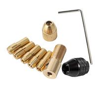 Tlilyy Set di 9 pinze per mandrini, 0,5-3 mm, con morsetto per mandrino da 3,17 mm, per raccoglitori di punte in rame, set di attrezzi