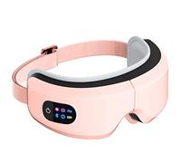 TLINNA Massaggiatore per occhi con impastamento con airbag, impacco caldo a temperatura costante, vibrazione multifrequenza e musica Bluetooth (rosa, grande)