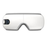 TLINNA Massaggiatore per occhi con impasto con airbag, impacco caldo a temperatura costante, vibrazione multifrequenza e musica Bluetooth (grande, bianco perlato)