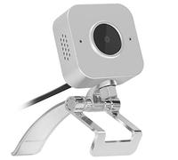 TLJX HD Videocamera Webcam con Microfono Incorporato, Clip-on Rotazione Messa a Fuoco Automatica per Videoconferenze, Riunioni Aziendali, Insegnamento Video,Bianca