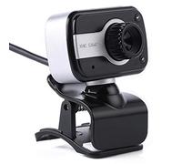 TLJX Webcam 480P, Videocamera PC HD con Clip, Microfono Incorporato, Pixel 12,0 M, Rotazione a 360 ° per Computer Desktop Portatile, Plug And Play,Bianca