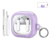 TLKOA Custodia da trasporto per auricolari Bluetooth wireless Samsung Galaxy Buds 4 Pro/Galaxy Buds 4 (2026), custodia protettiva in morbido TPU con kit di pulizia, viola
