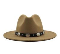 TLMDXTEU Cappello Fedora Cappello da Gentiluomo Punk Jazz a Bombetta Vintage Cappelli Jazz per Uomo Donna(Colour 3)