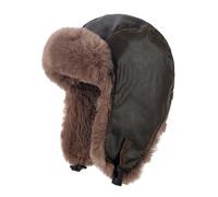 TLMDXTEU Cappello Invernale da Uomo Berretto Invernale da Uomo in Pelle per Sci e Caccia(Colour 2)