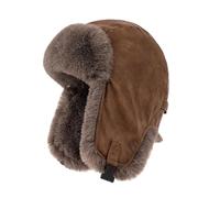 TLMDXTEU Cappello Invernale da Uomo Men's Winter Thickened Warm cap Ear Protection Hat per Sci e Caccia(Colour 1,L)