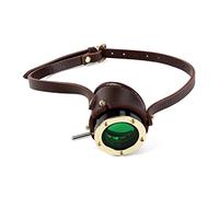 TLMDXTEU Occhiali Steampunk Steampunk Industrial Retro Metal Occhiali Festa di Pasqua Rotondi Vintage Goth Cosplay(Green mirror)