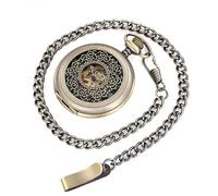 TLMDXTEU Orologi da Tasca da Uomo Orologio da tasca meccanico automatico con coperchio ribaltabile antico retrò Vintage
