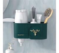 TLMDXTEU Porta Asciugacapelli da Parete Rack asciugatrice for Capelli Gratis Pugno for Il Bagno di stoccaggio per Il Bagno della Toeletta(Verde)
