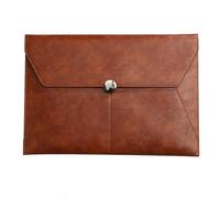 TLMDXTEU Portadocumenti per Buste Cartelle for Documenti aziendali Cartella Dati contrattuali in Pelle(Marrone)