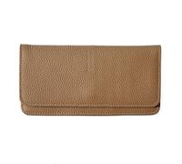 TLMDXTEU Portafoglio da Donna Portafoglio da donna in pelle lungo ultrasottile semplice portafoglio con temperamento grande capacità Borsa lunga da Donna(Elephant gray)