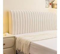 TLMQYXZE Copri Testata Letto Copertura Matrimoniale/Singolo/Una Piazza E Mezza, all-Inclusive Tessuto Felpato Elasticizzato Addensare per Testiera della Camera da Letto(Beige,180x60cm)