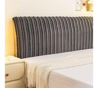 TLMQYXZE Copri Testata Letto Copertura Matrimoniale/Singolo/Una Piazza E Mezza, all-Inclusive Tessuto Felpato Elasticizzato Addensare per Testiera della Camera da Letto(Grey,190x60cm)