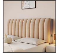 TLMQYXZE Copri Testiera Letto Matrimoniale/Singolo/Una Piazza E Mezza Imbottito Tessuto,Elastica Copertura Per Testiera Per Letto Ferro Battuto/Legno/Pelle Fodera Velluto Protezione(Champagne,190cm(75