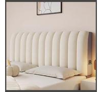 TLMQYXZE Copri Testiera Letto Matrimoniale/Singolo/Una Piazza E Mezza Imbottito Tessuto,Elastica Copertura Per Testiera Per Letto Ferro Battuto/Legno/Pelle Fodera Velluto Protezione(Cream White,160cm(