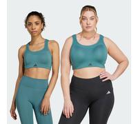 adidas - Training - Reggiseno sportivo a sostegno elevato blu ottanio-Verde L A-B Cup