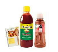 TLT FOODS Pack Salsa Chamoy Chilerito 355ml + Tajín in polvere classico, miscela di peperoncini, lime e sale 142g - Condimenti messicani dolci e piccanti per frutta, insalate e antipasti