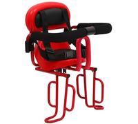 TLTLT Seggiolino for Bicicletta for Bambini, seggiolino Posteriore for Bicicletta con Cintura di Sicurezza, Supporti for poggiapiedi e sponde di Sicurezza a U for Bambini dai 6 Mesi in su (Rosso)