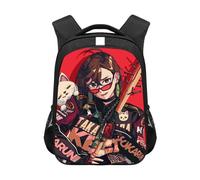 TLXNN Momo Ayase - Zaino per bambini con stampa 3D Aira Shiratori/Okarun, leggero, medio, con spallacci regolabili e schienale imbottito, tipo D, 38*28*15CM