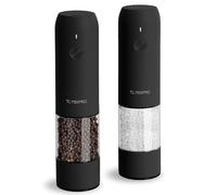 TLYSXPRO Macina Sale e Pepe Elettrico Set da 2, Ricaricabile USB-C, Macinapepe Elettrico con Grana Regolabile, Luce LED, Spazzola di Pulizia, Accessori Cucina, Nero