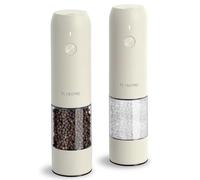 TLYSXPRO Macina Sale e Pepe Elettrico Set da 2, Ricaricabile USB-C, Macinapepe Elettrico con Grana Regolabile, Luce LED, Spazzola di Pulizia, Accessori Cucina, Buttercream