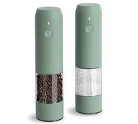 TLYSXPRO Macina Sale e Pepe Elettrico Set da 2, Ricaricabile USB-C, Macinapepe Elettrico con Grana Regolabile, Luce LED, Spazzola di Pulizia, Accessori Cucina, Sage