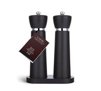 TLYSXPRO Set Macina Sale e Pepe in Legno - Macinapepe e Macinasale Manuali in Legno di Faggio con Macina in Ceramica Regolabile - Per Cucina e Tavola - Altezza 21 cm, Cioccolato