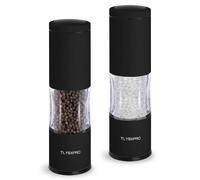 TLYSXPRO Set Macina Sale e Pepe Manuale con Grana Regolabile | Macinapepe e Macinasale Ricaricabili con Meccanismo in Ceramica | Accessori Cucina (2 Pezzi, Nero)
