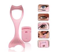 TLZN OP Nuovo 2024 staccabile 3 in 1 strumenti per ciglia mascara scudo applicatore guardia, stencil eyeliner, stencil ombretto, piegaciglia rosa, strumento eyeliner alato, regalo per donne,