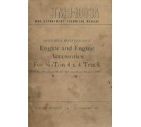 TM 9-1803A Engine And Engine Accessories Manual For 1/4-Ton 4x4 Truck Willys Overland Model MB And Ford Model GPW